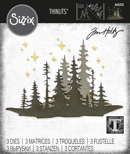 Sizzix - Tim Holtz - Thinlits  Dies - Forest Shadow