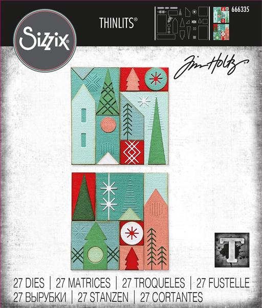 Sizzix - Tim Holtz - Thinlits  Dies - Holiday Blocks