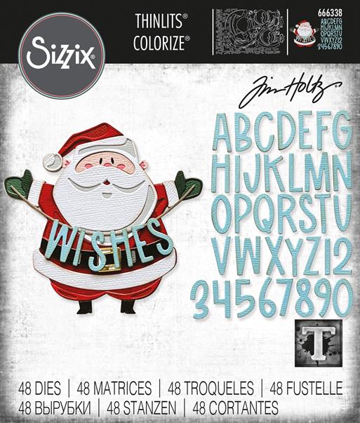 Sizzix - Tim Holtz - Thinlits Colorize Dies - Santa Greetings