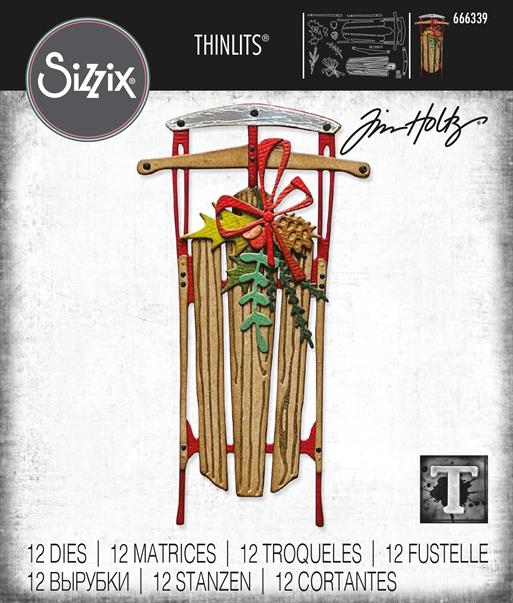 Sizzix - Tim Holtz - Thinlits Dies - Vintage Sled