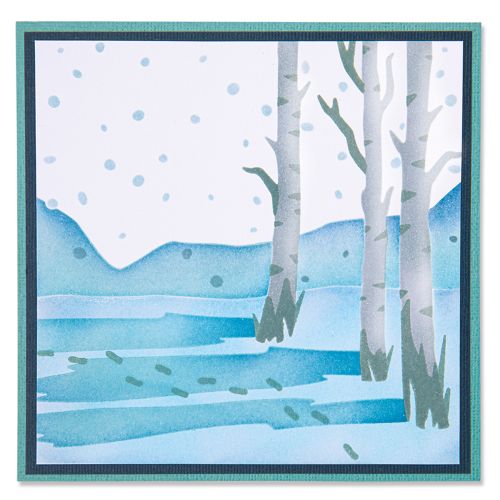 Sizzix - Layered Stencil Set - Winter Scene