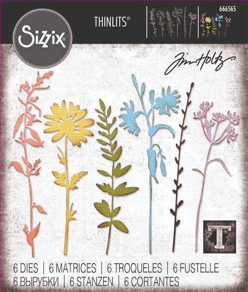 Sizzix - Tim Holtz - Thinlits Dies - Vault 2024 - Wildflowers