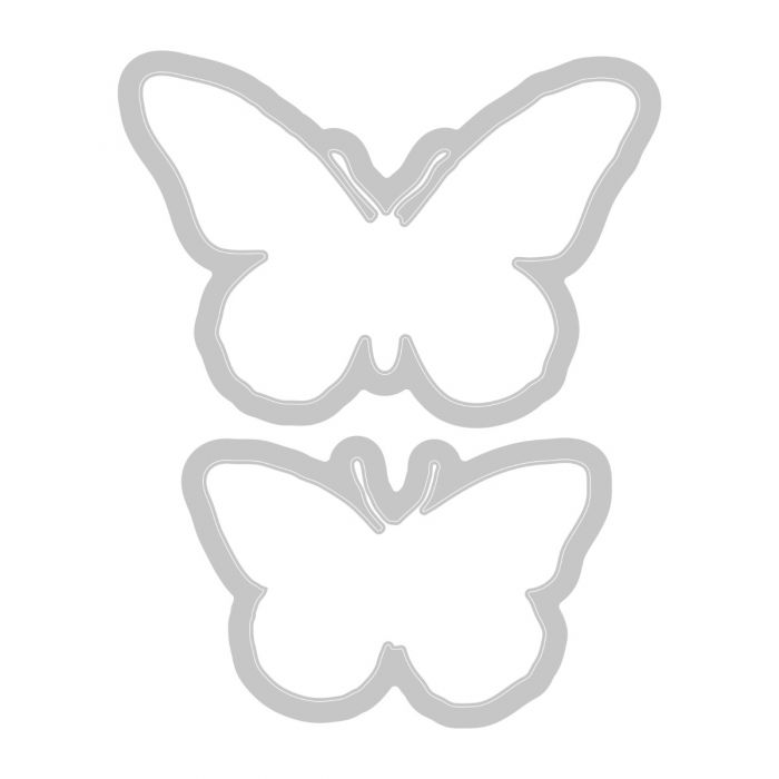 Sizzix - 49 & Market - Framelits dies & clear stamp - Painted pencil butterflies