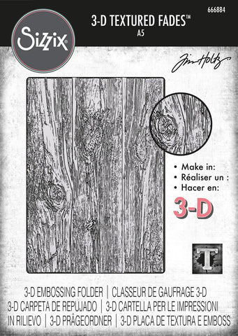 Sizzix/Tim Holtz - 3D Embossing Folder - Vault - Lumber Large - A5