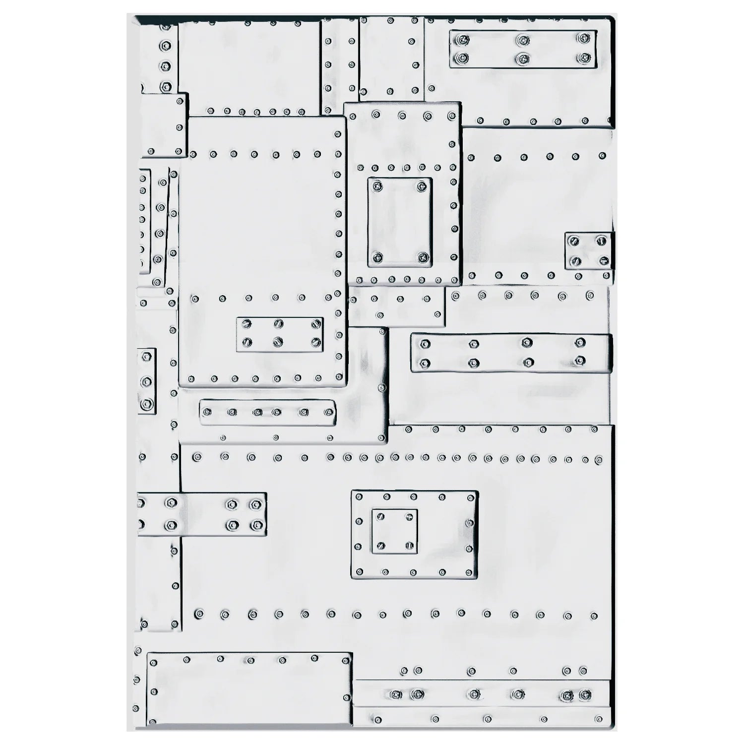 Sizzix/Tim Holtz - 3D Embossing Folder - Vault - Foundry Large - A5