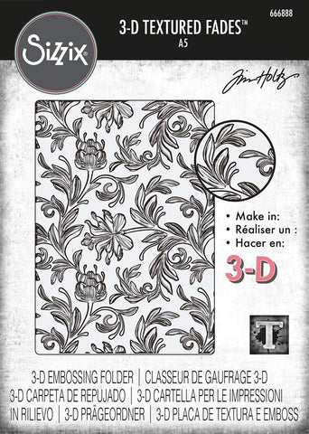 Sizzix/Tim Holtz - 3D Embossing Folder - Vault - Botanical Large - A5