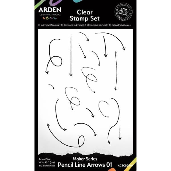 Arden Creative Studio - Clear stamp - Pencil Line Arrows