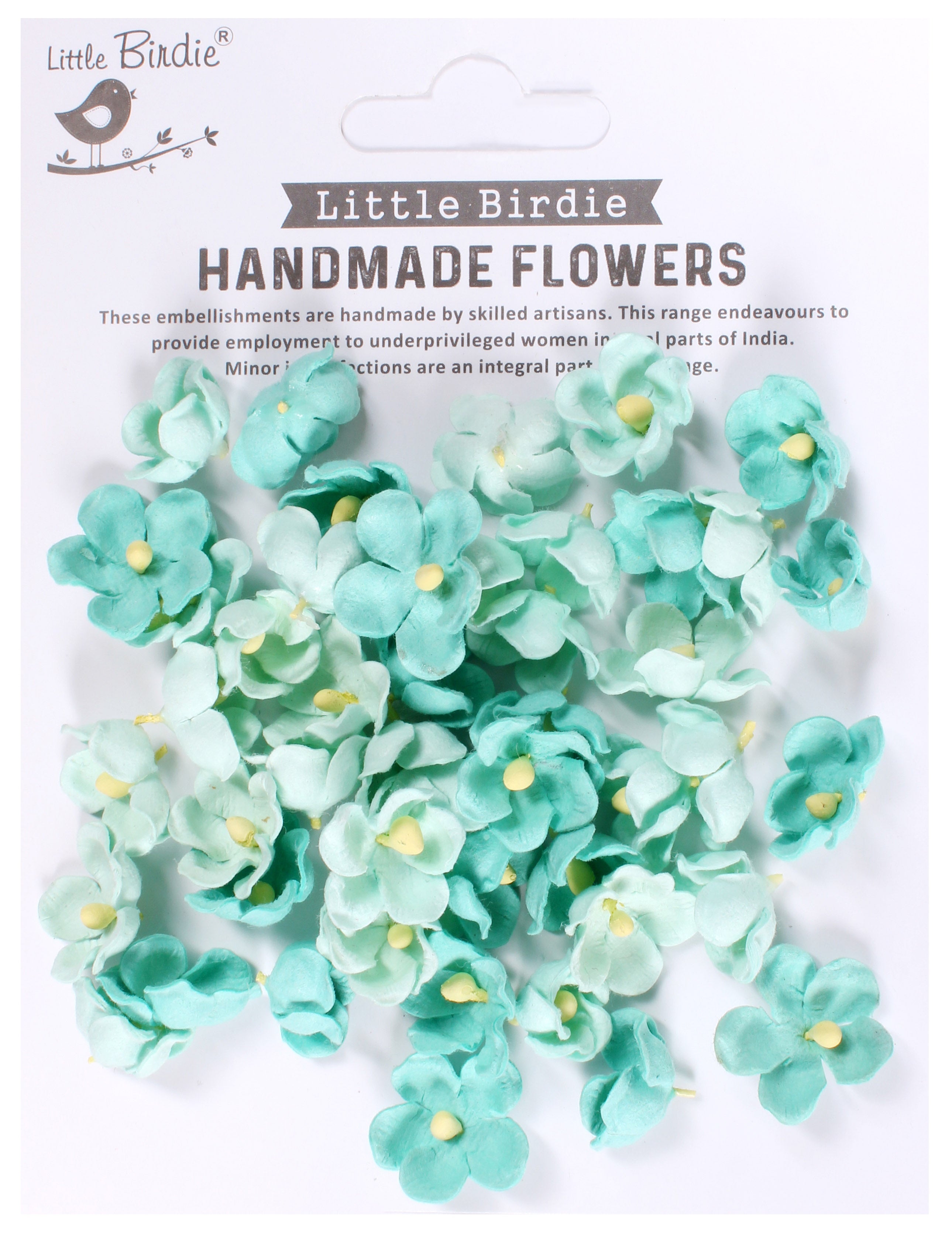 Little Birdie - Paula paper flowers - Arctic Ice