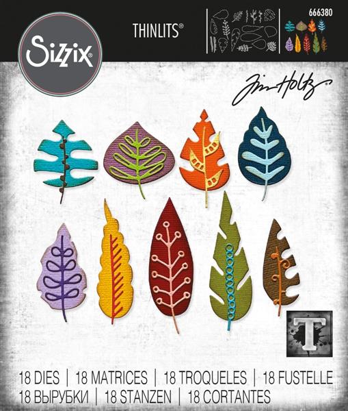 Sizzix - Tim Holtz Alterations - Thinlits - Artsy Leaves