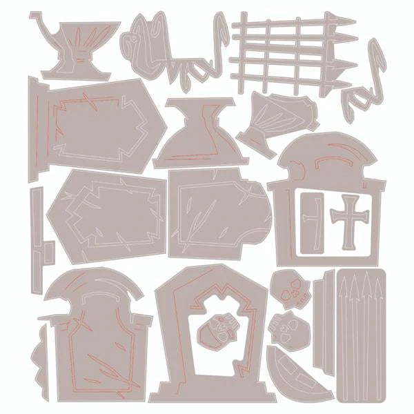 Sizzix - Tim Holtz - Colorize - Thinlits - Graveyard