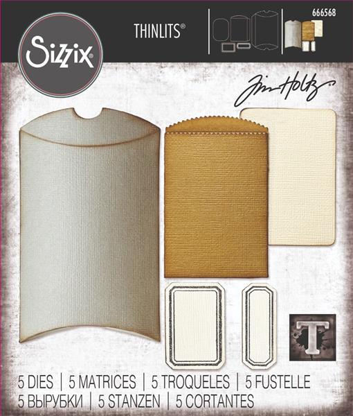 Sizzix - Tim Holtz - Thinlits Dies - Vault 2024 - Pillow Box + Bag
