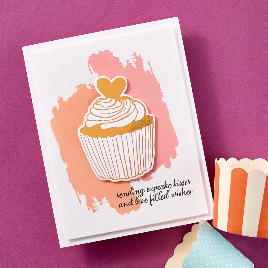 Spelbinders - BetterPress plate & Die set - Cupcake Kisses