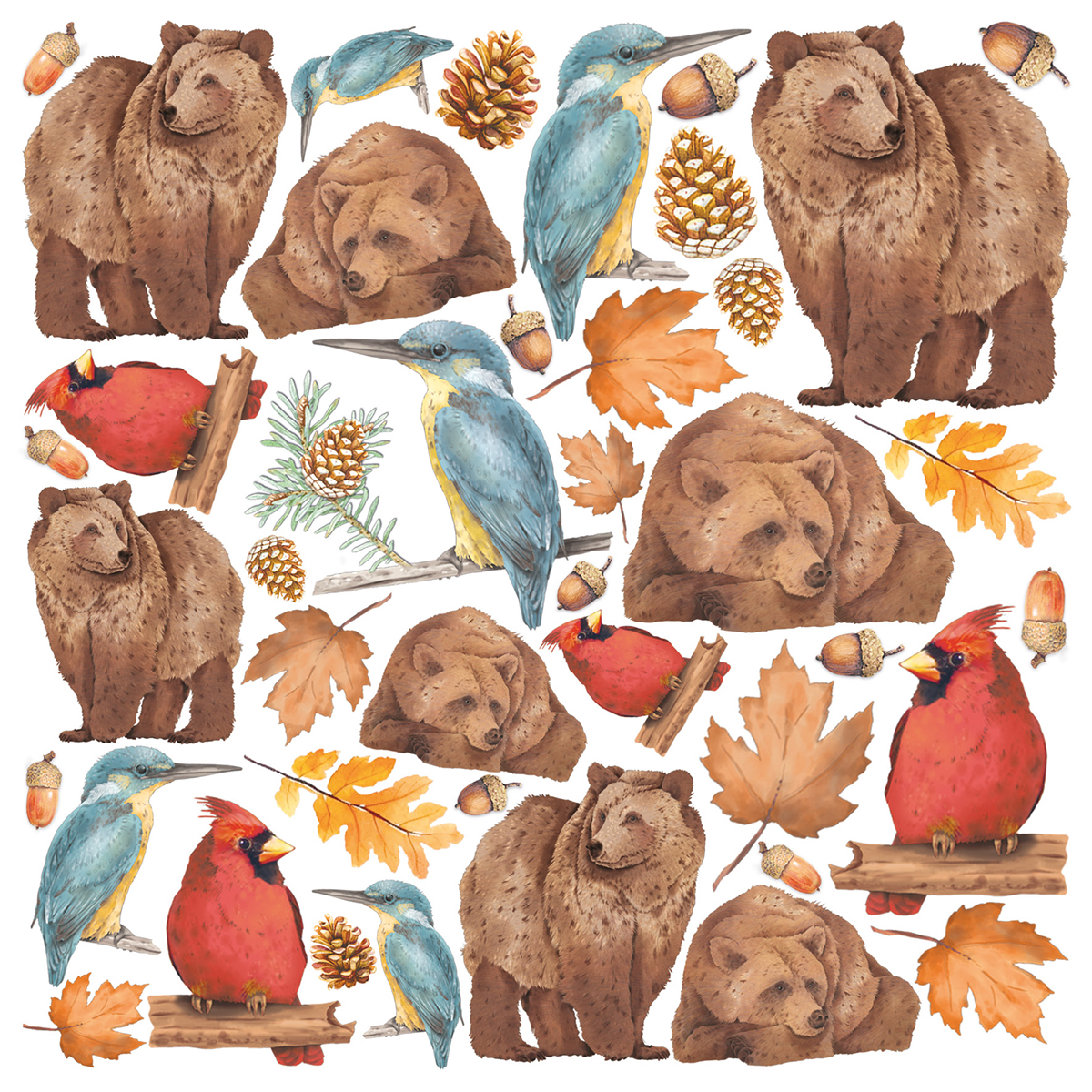 Ciao Bella - Into the wild - Fussy Cut Vellum - Paper Pad - 6 x 6"