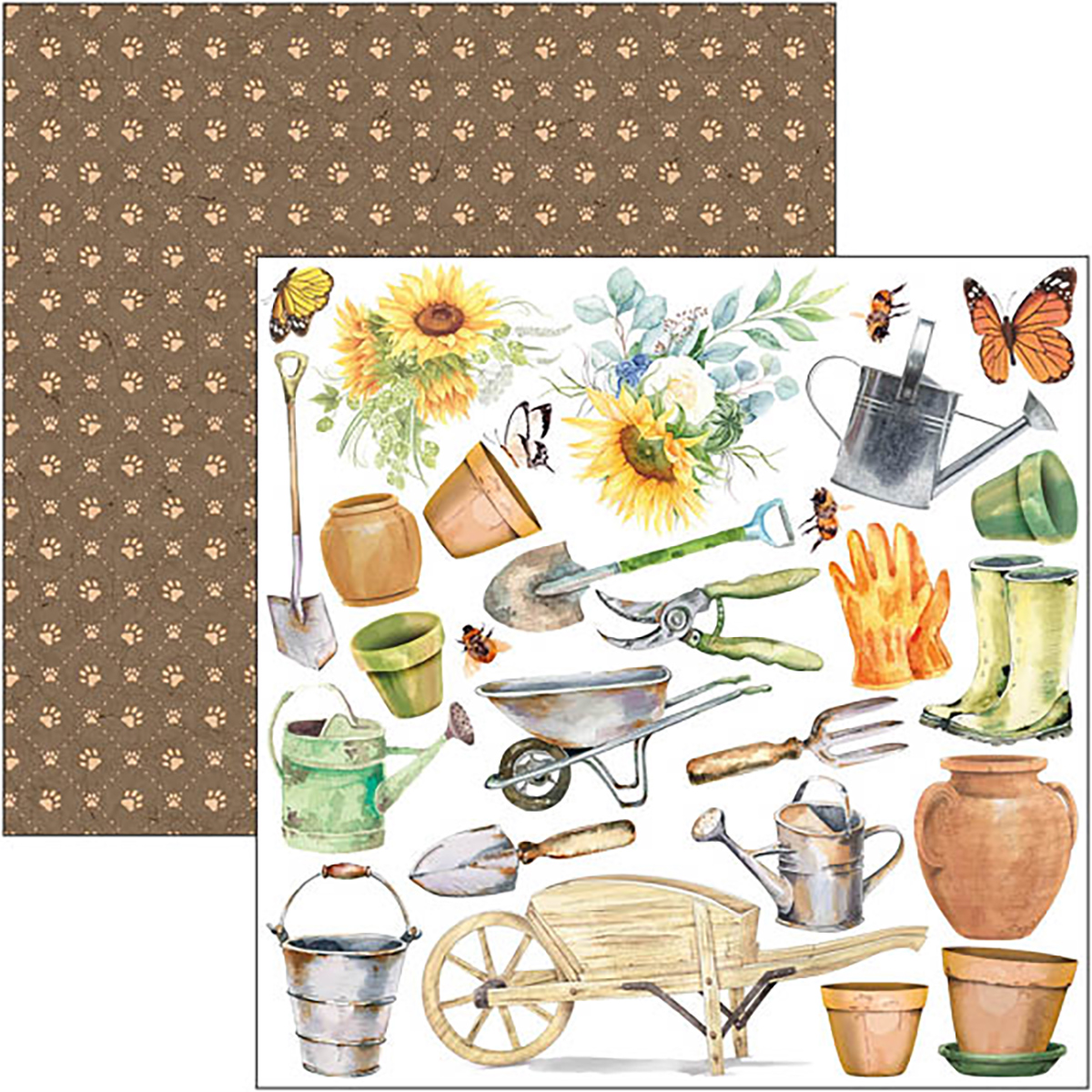 Ciao Bella - Farmhouse Garden -  Fussy Cut Paper Pad  - 6 x 6"