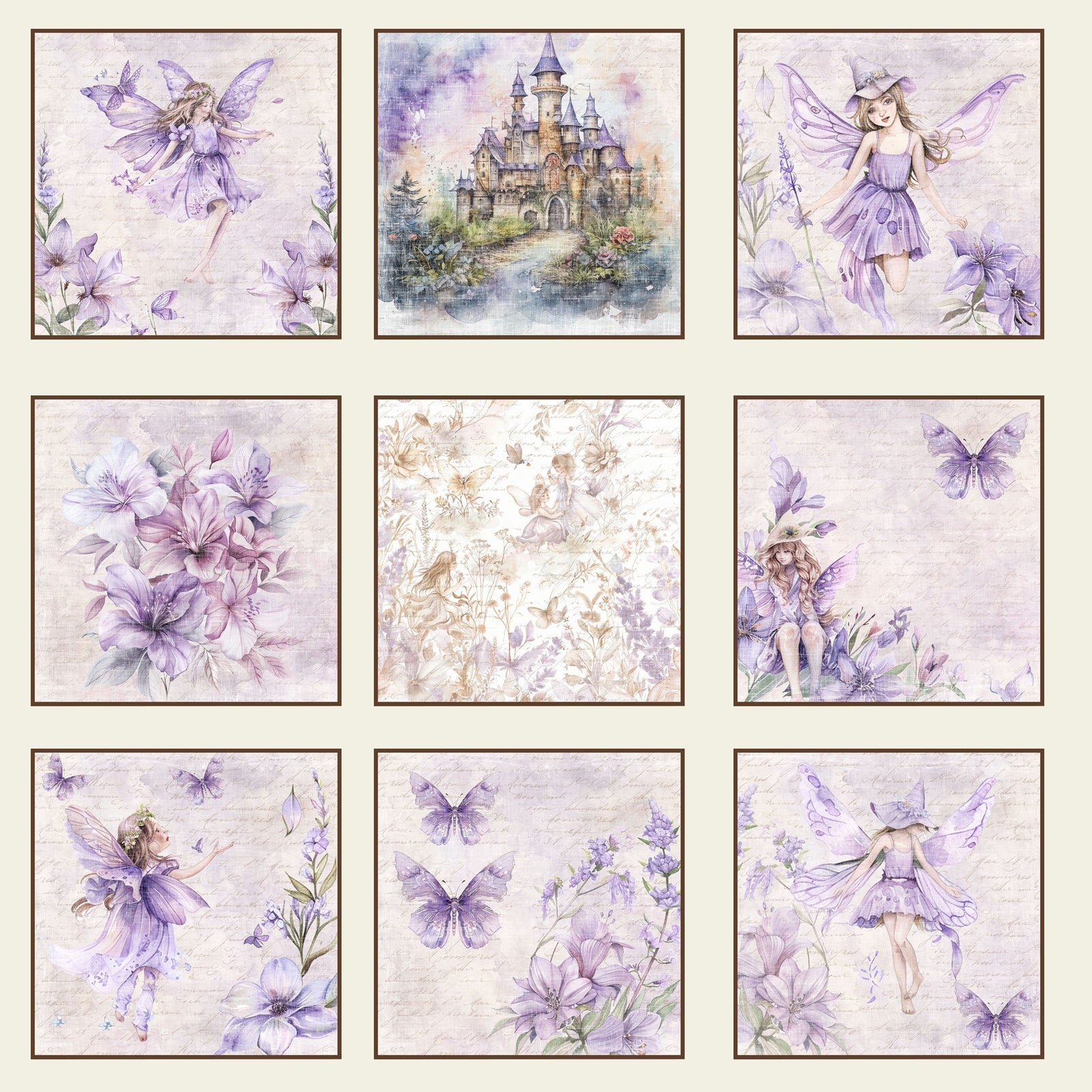 Reprint - Fairies - Tags - 12 x 12"