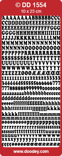 Bokstaver, gull - klistremerker