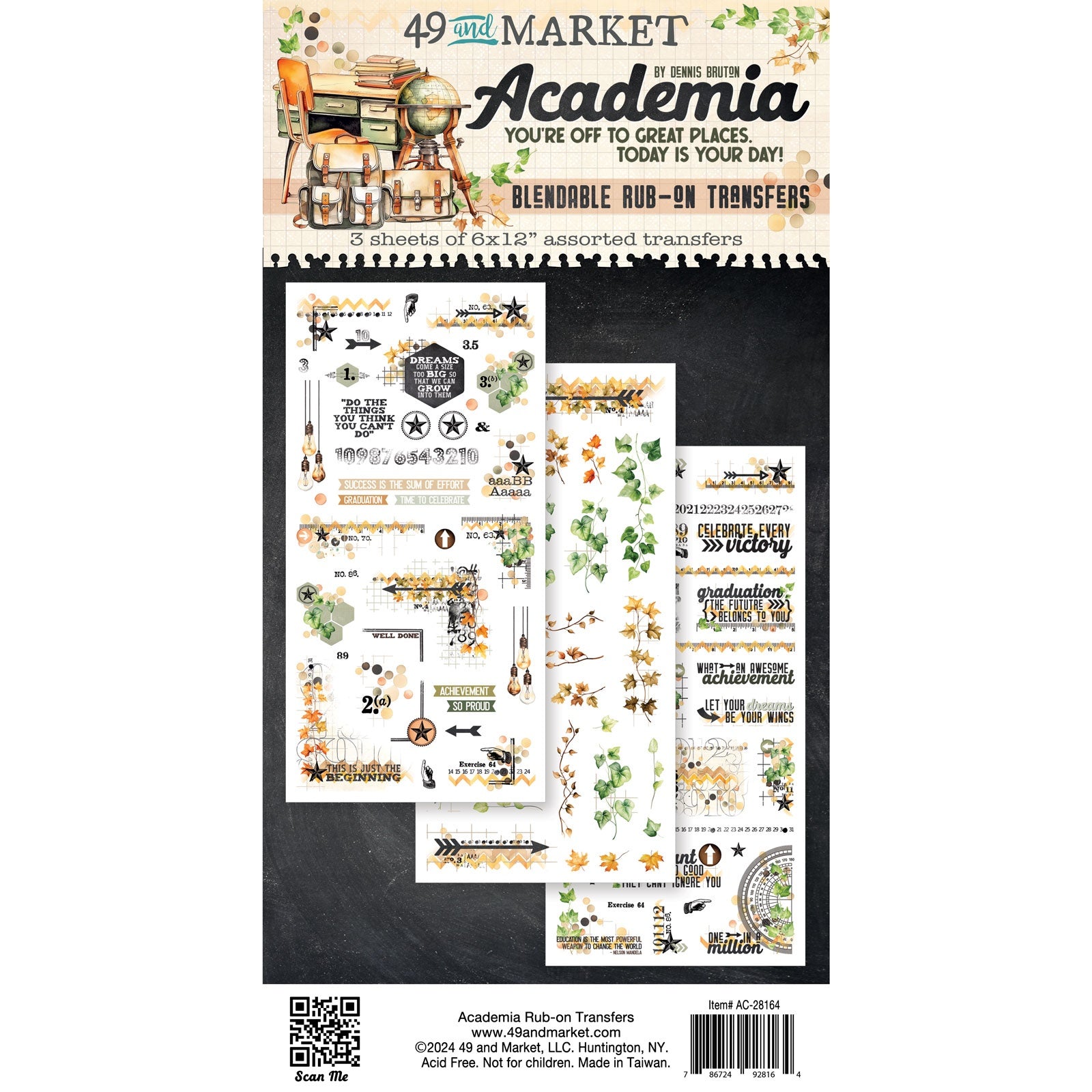 49 and Market - Academia - Rub ons -
