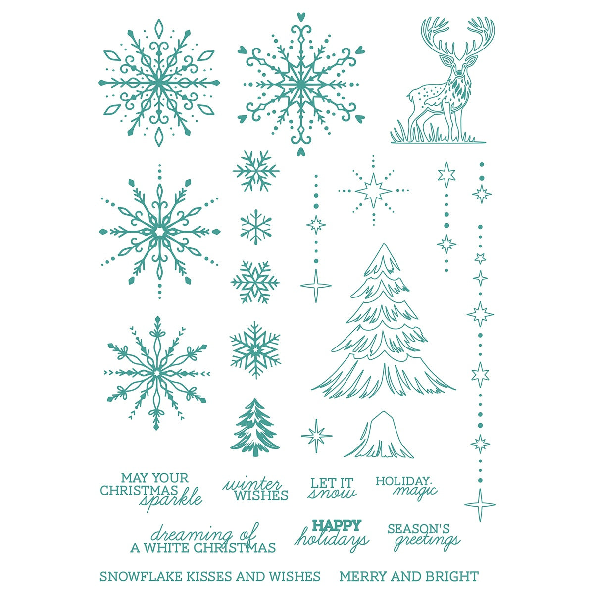 Tonic Studios - Clear stamp - Winter's Veil
