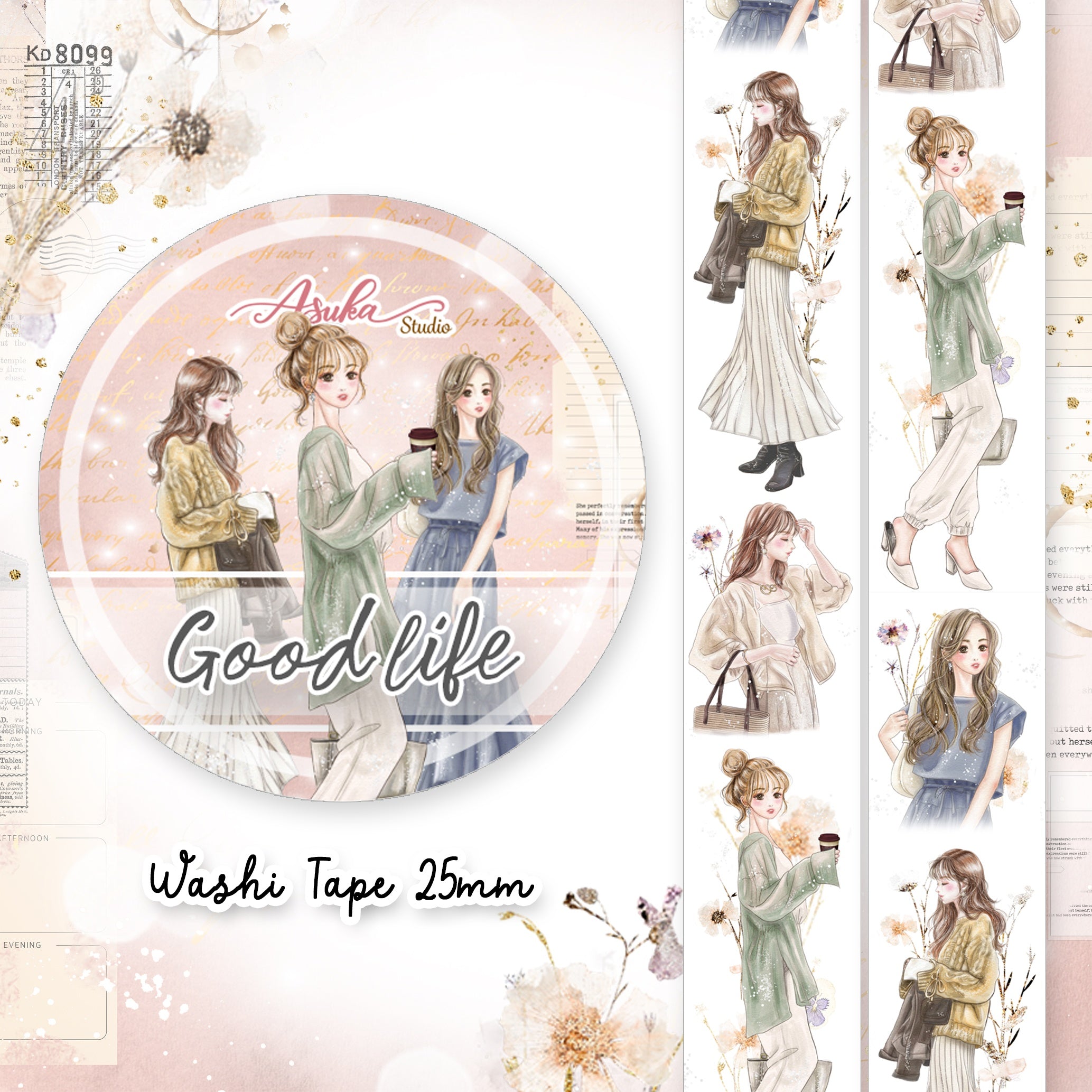 Asuka Studio - Good Life - Washi Tape #2 - 25mm
