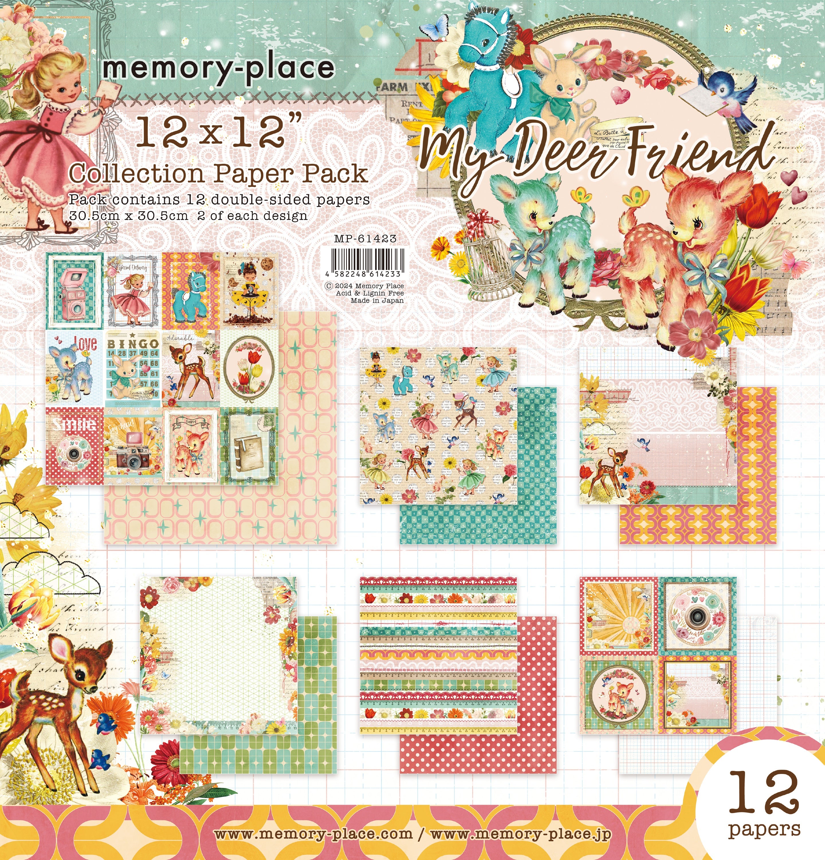 Memory Place - My Deer Friend - Paper Pack - 12 x 12"