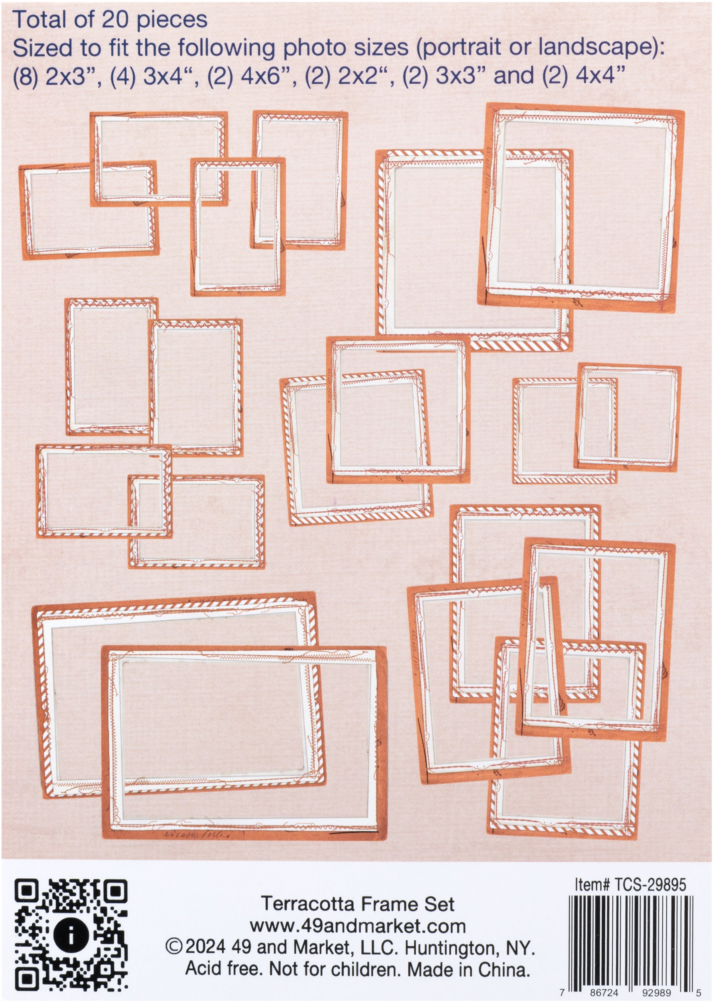 49 and Market - Color Swatch - Terracotta  Frame Set