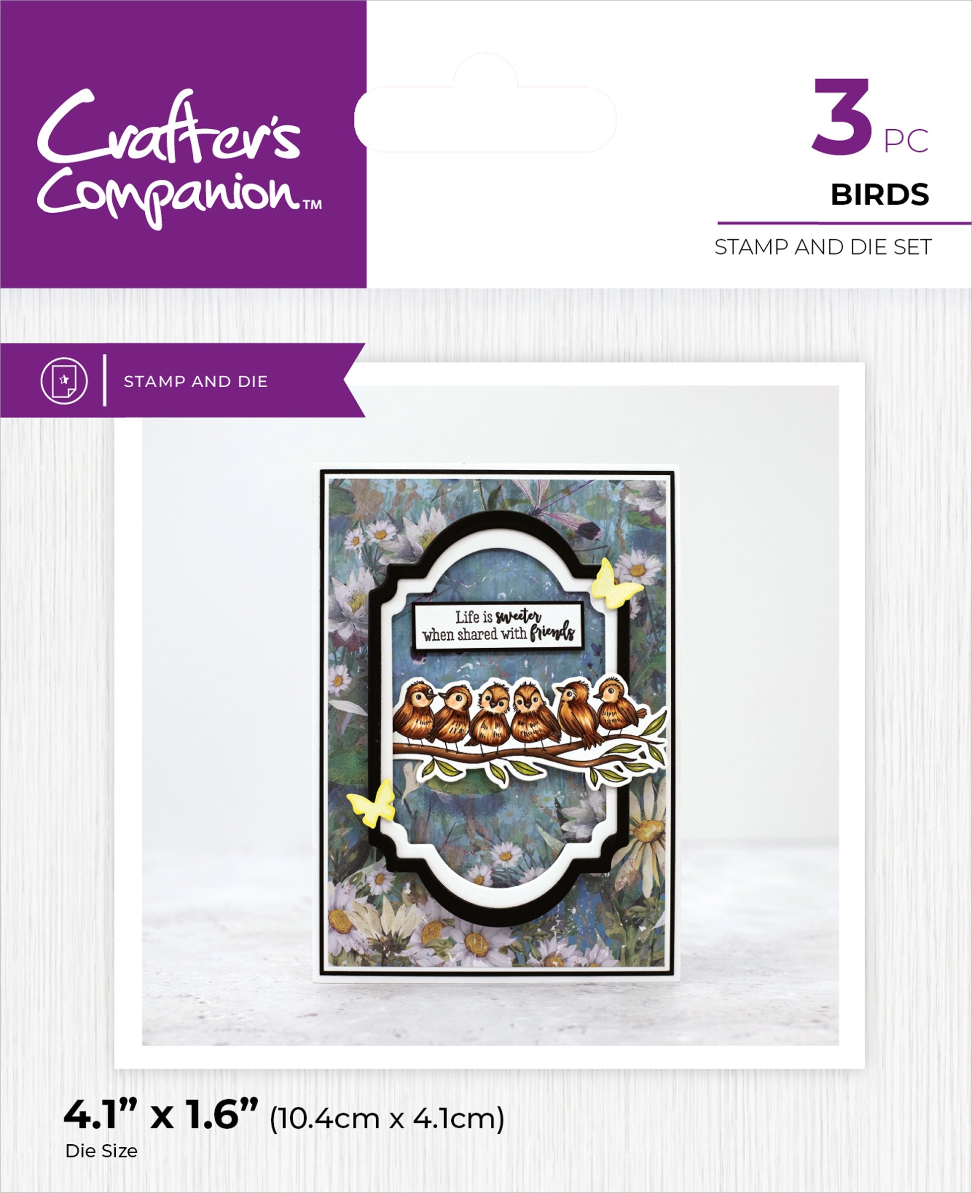 Crafters Companion - Stamp and Die set -   Birds