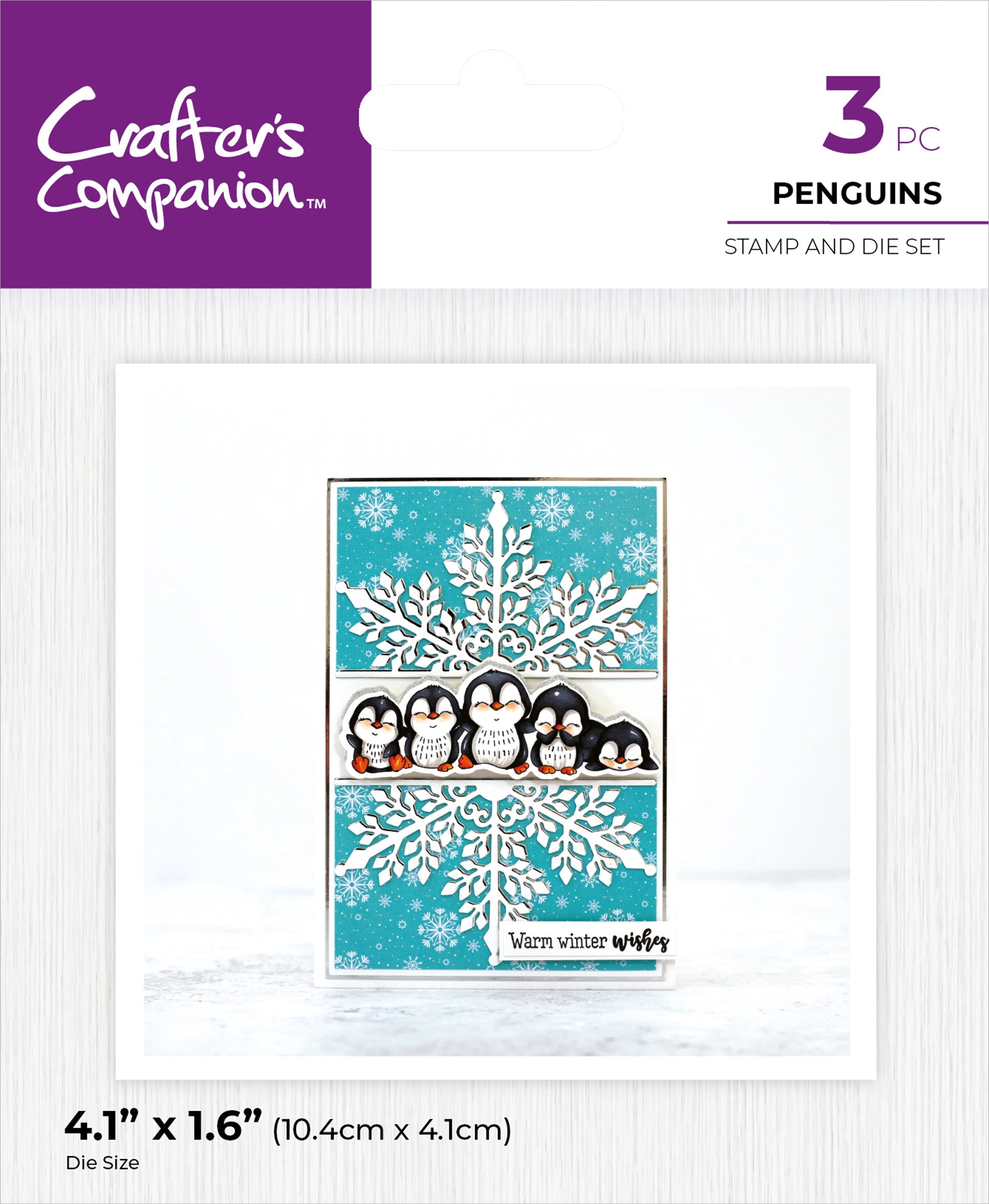 Crafters Companion - Stamp and Die set -   Penguins