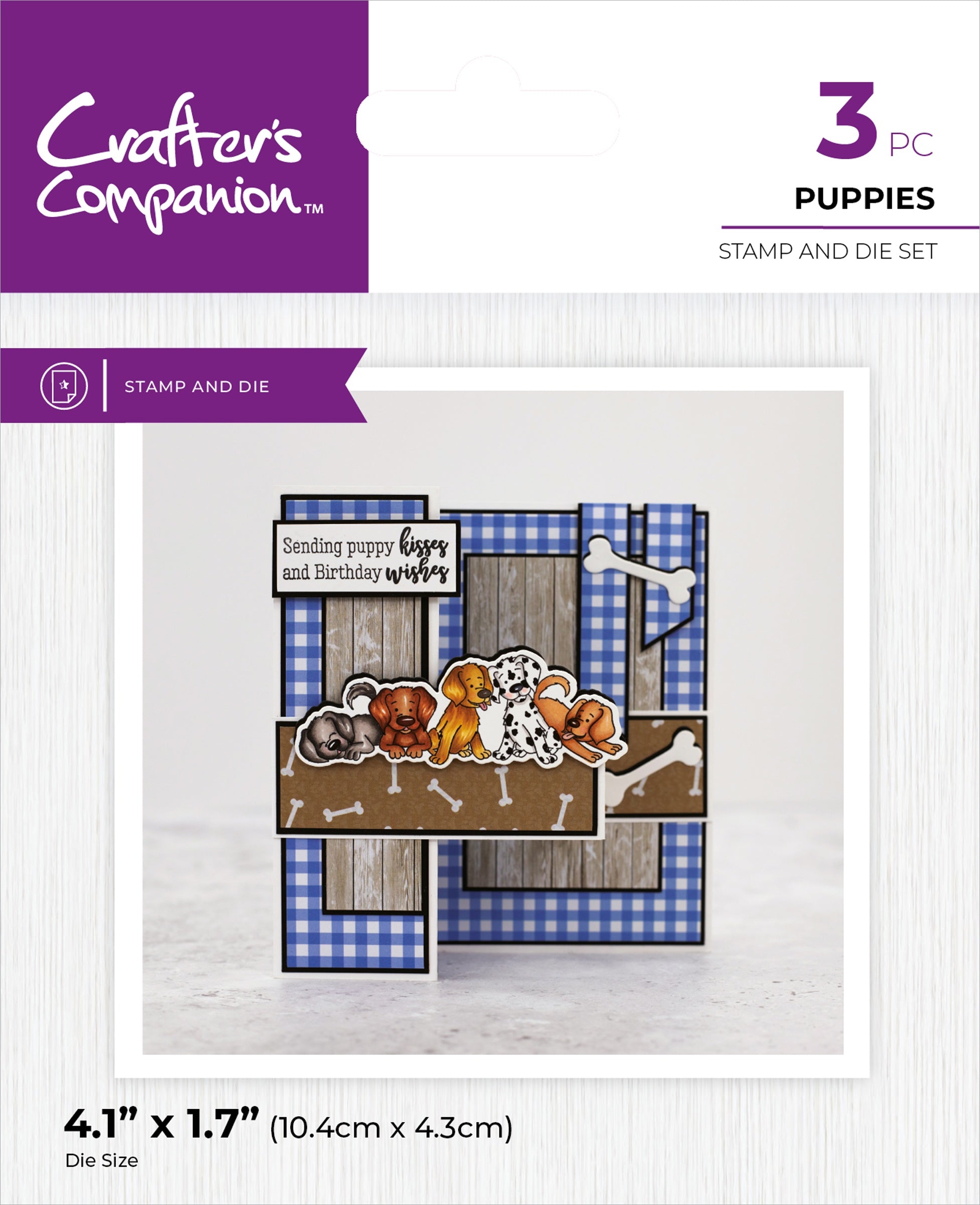 Crafters Companion - Stamp and Die set -   Puppies