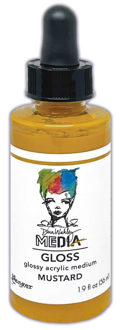 Dina Wakley Media - Gloss Medium - Mustard