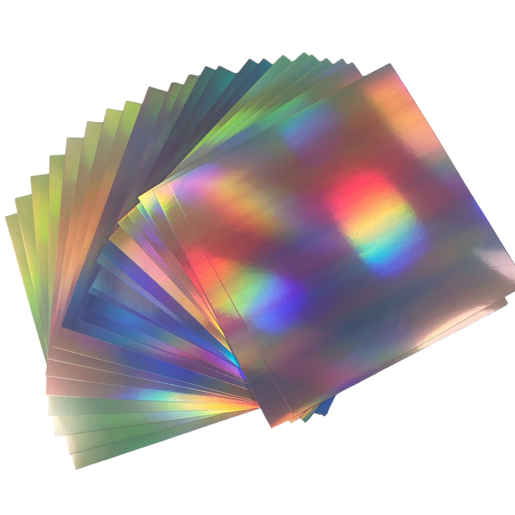 Lisa Horton - Foil Cardstock - Rainbow Satin Holographic - 12x12"
