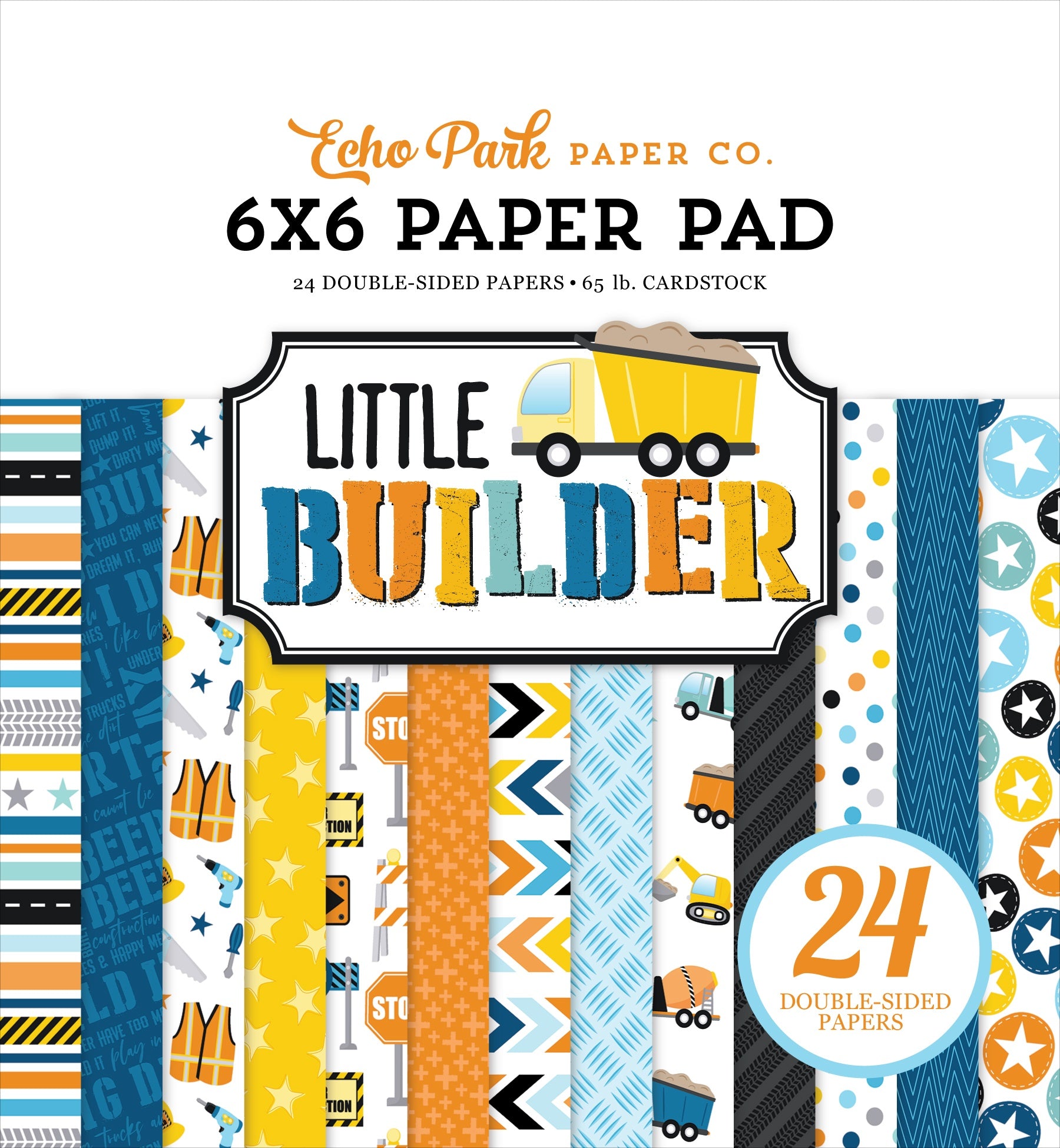 Echo Park - Little builder - Paper Pad - 6 x 6"