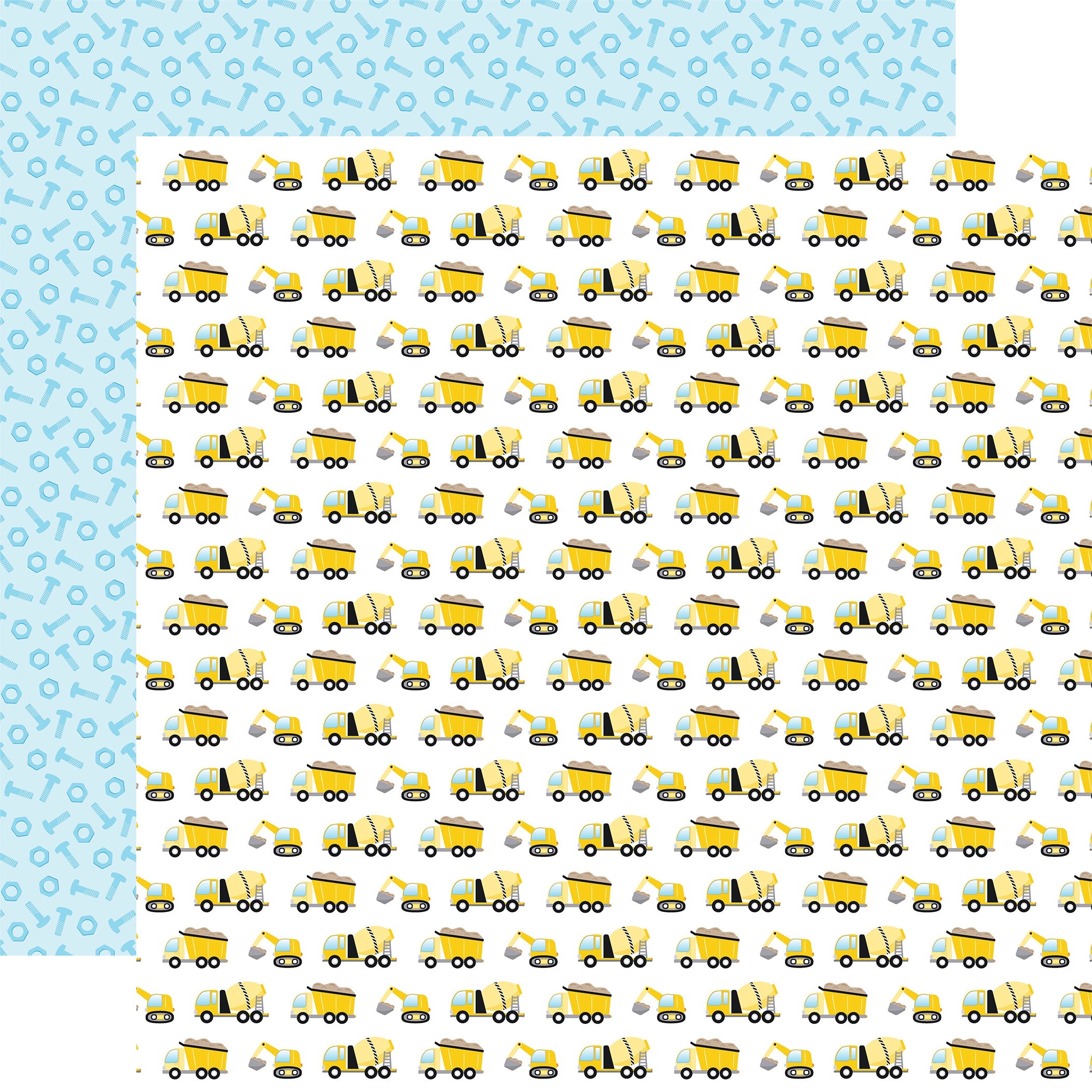 Echo Park - Little Builder - Lets dig trucks - 12 x 12"