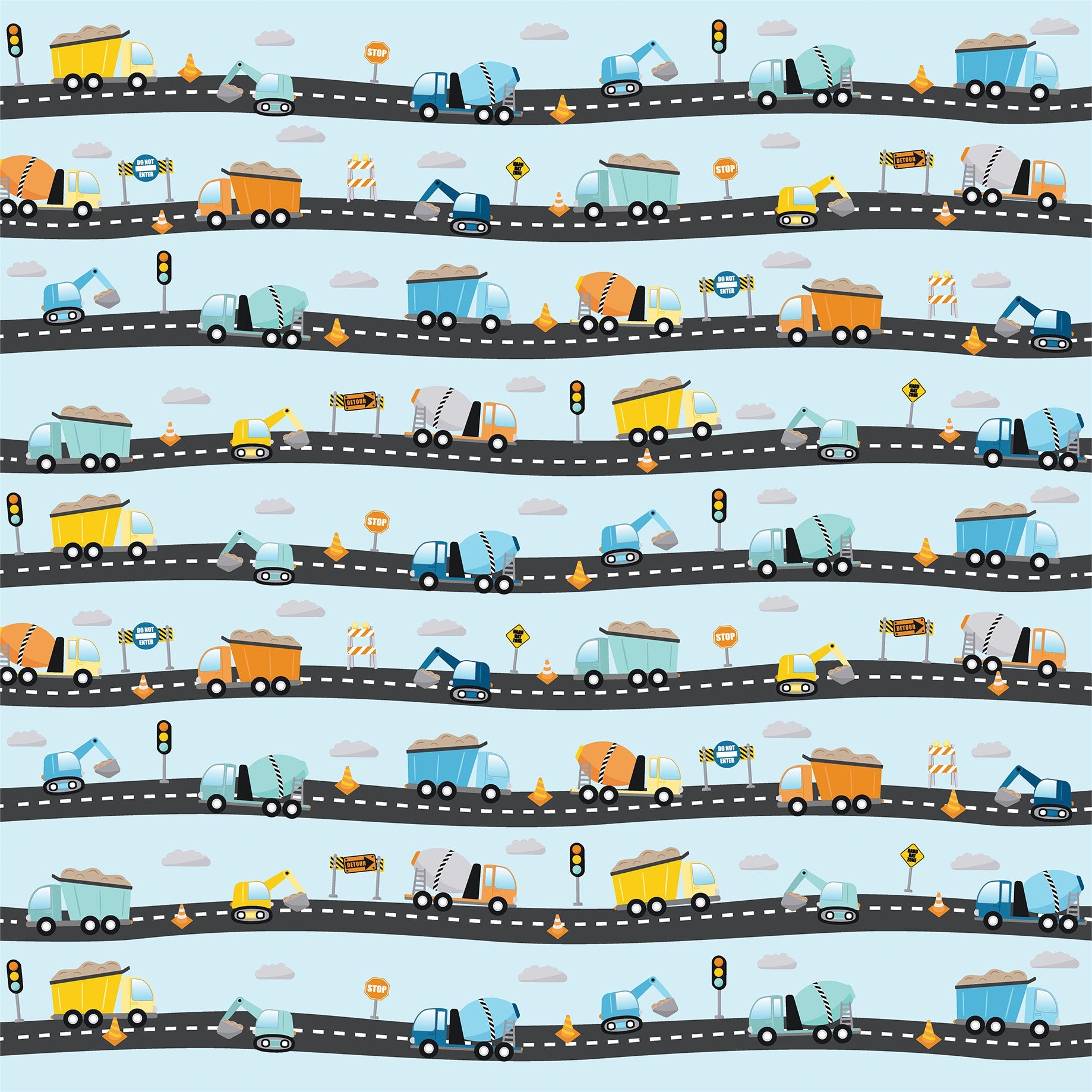 Echo Park - Little Builder - Construction site - 12 x 12"