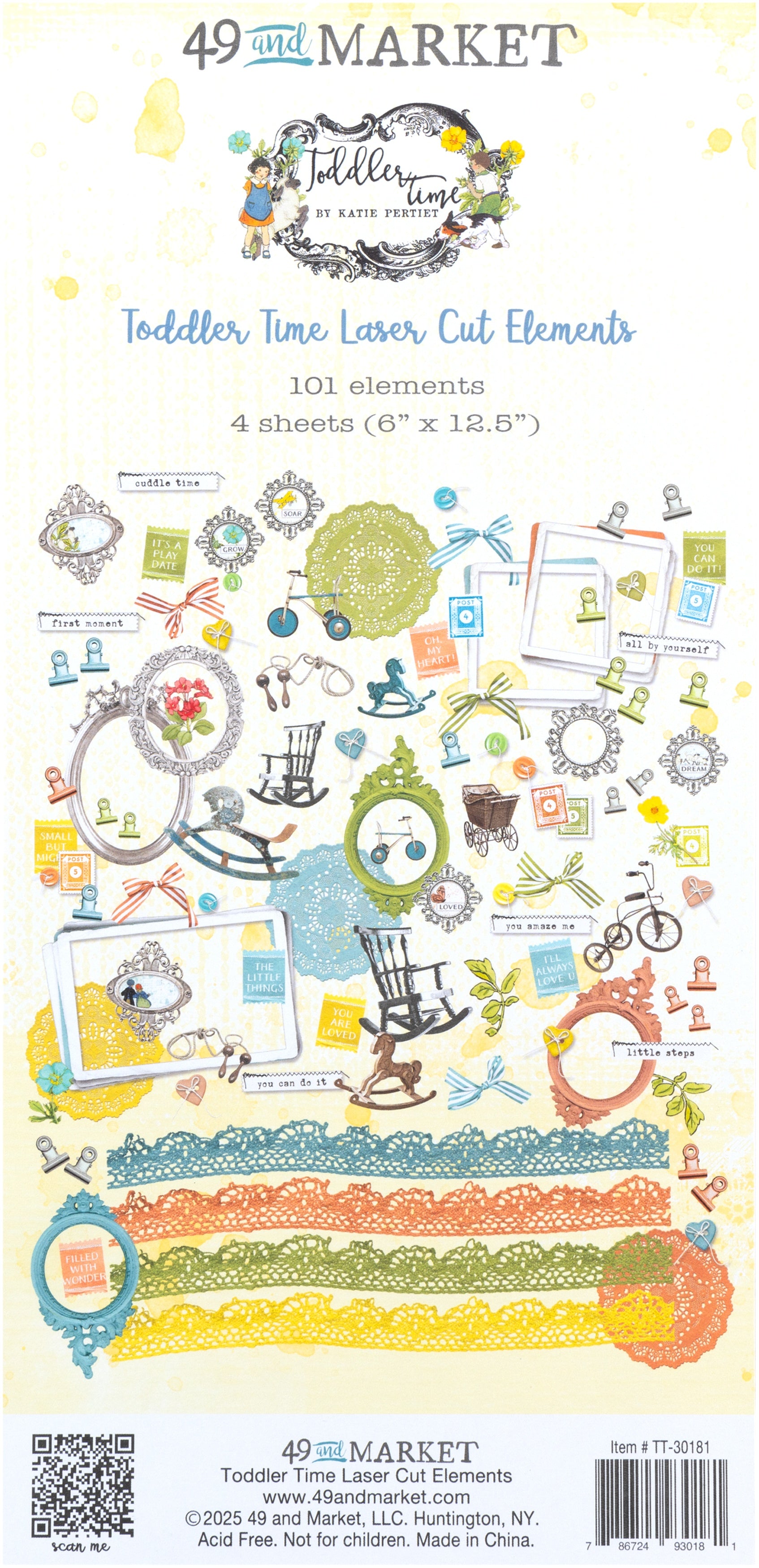 49 and Market - Toddler time - Laser Cut Elements - Elements