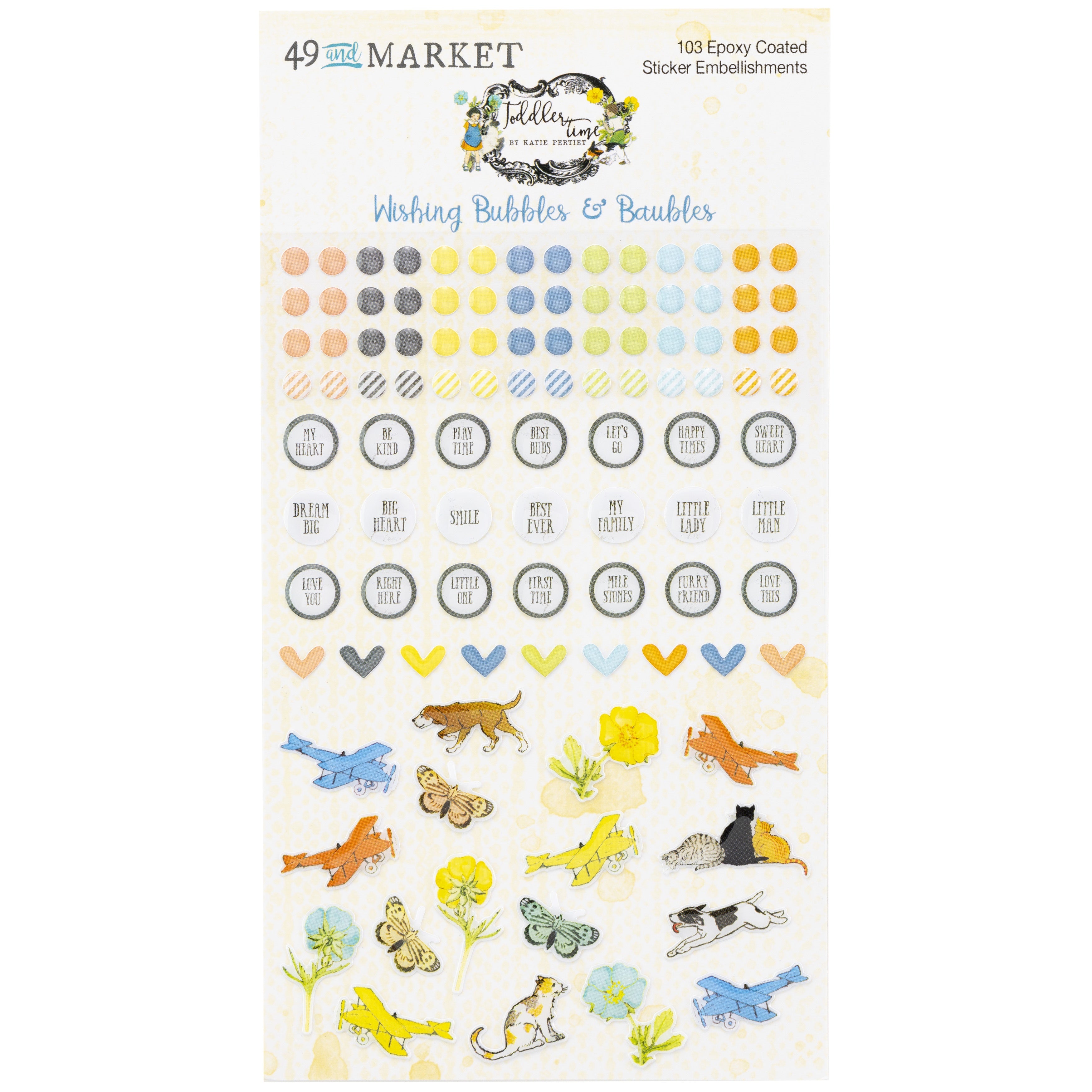 49 and Market - Toddler time - Whising Bubbles & Baubles - Epoxy Stickers