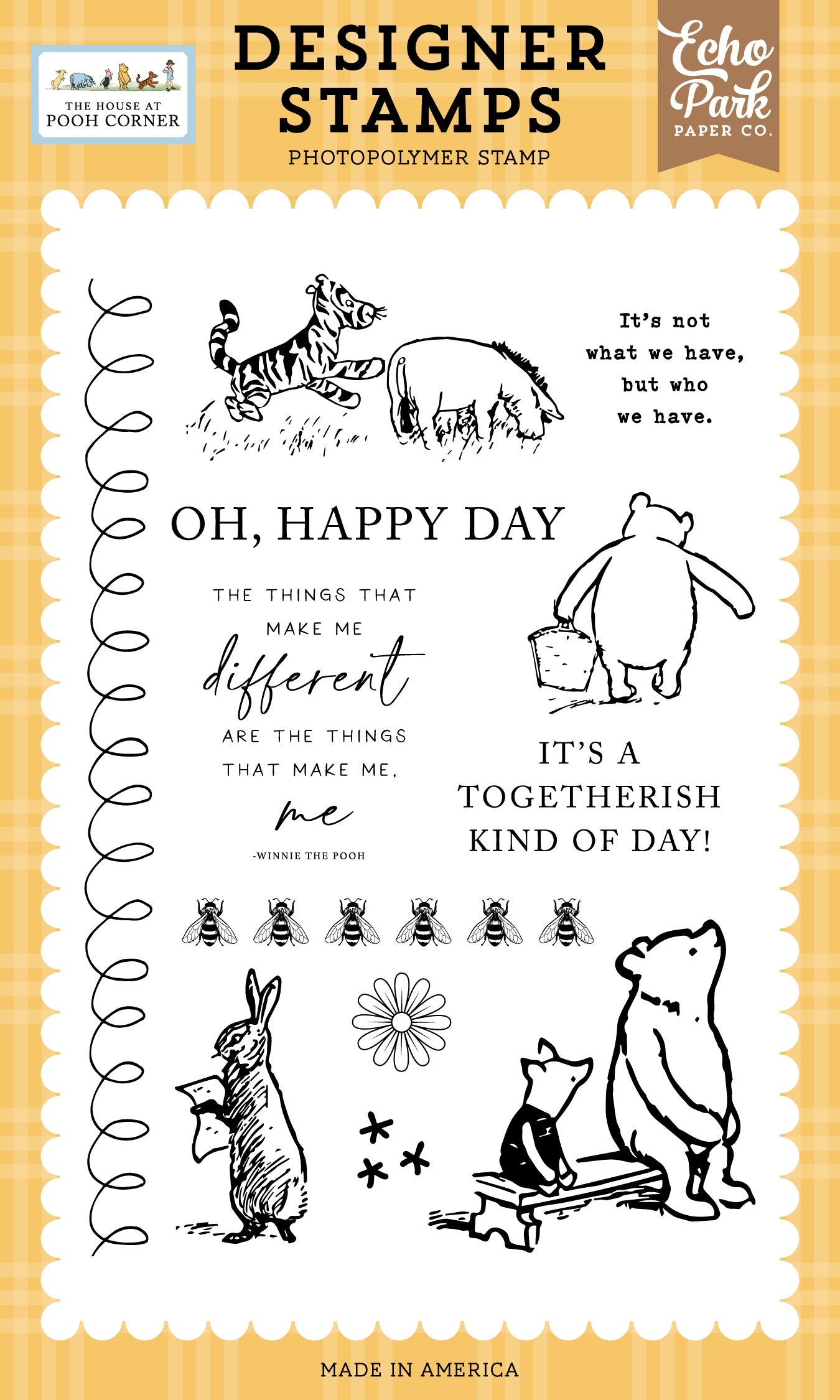 Echo Park - The house at Pooh Corner - Who we have - Clear Stamp set