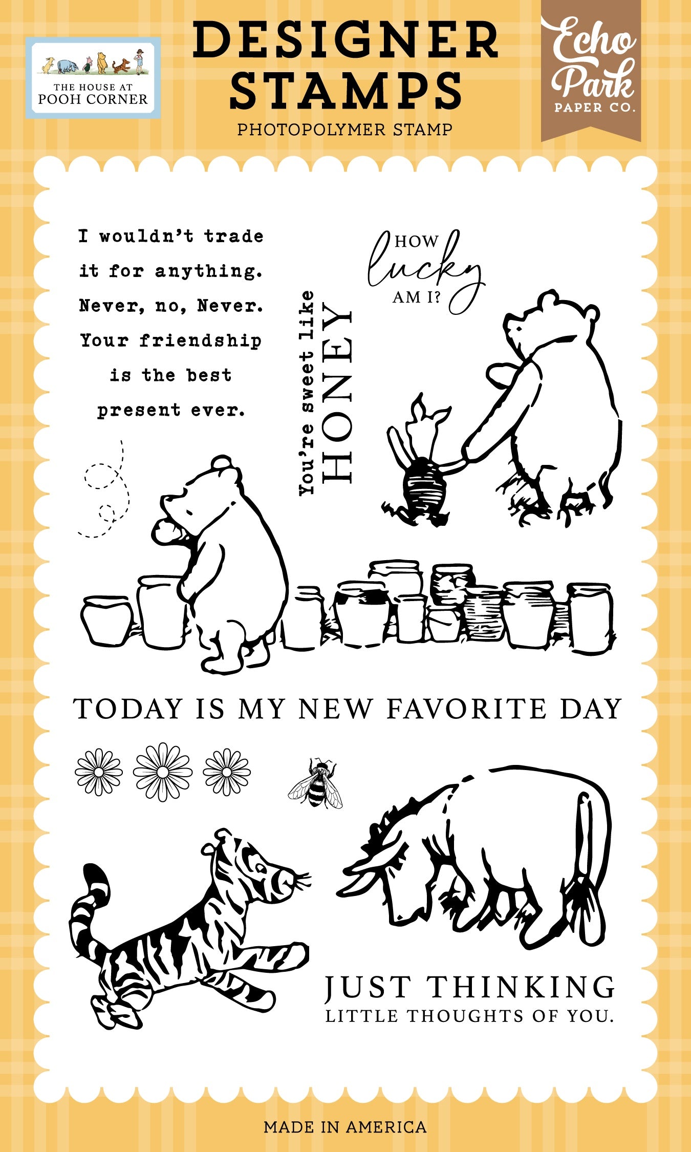 Echo Park - The house at Pooh Corner - How Lucky Am I - Clear Stamp set