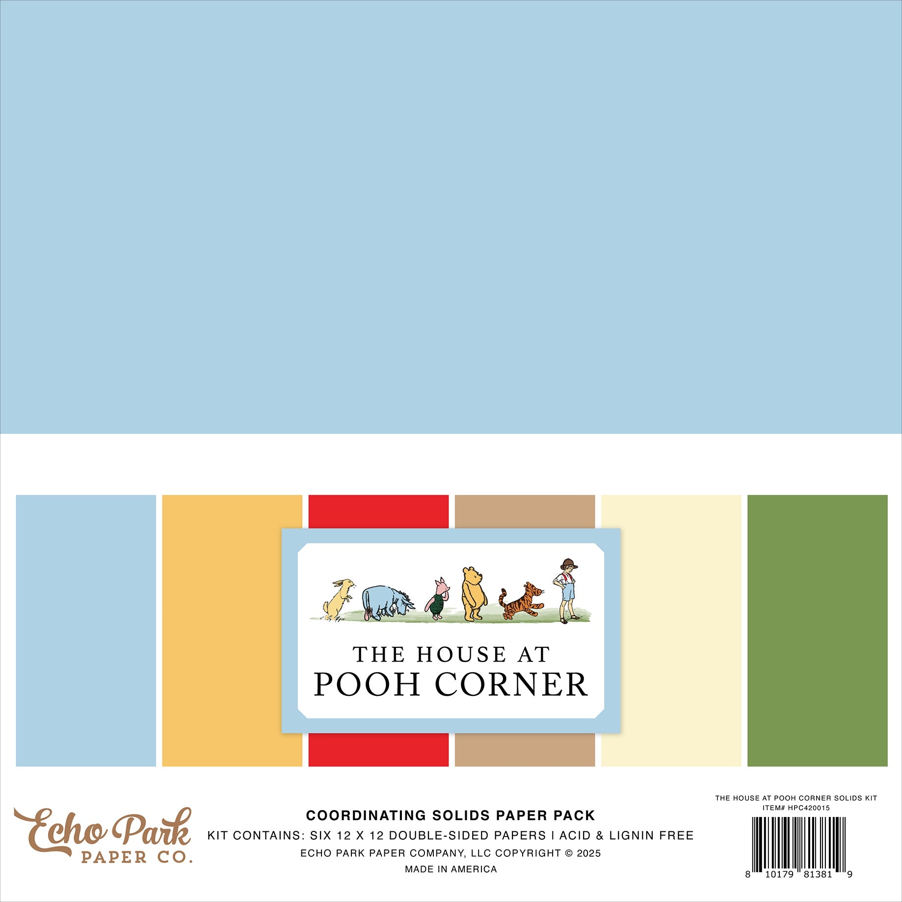 Echo Park - The house at Pooh corner - Solids - 12 x 12"