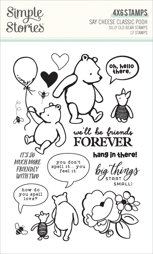 Simple Stories - Classic Pooh - Clear Stamps - Silly Bear
