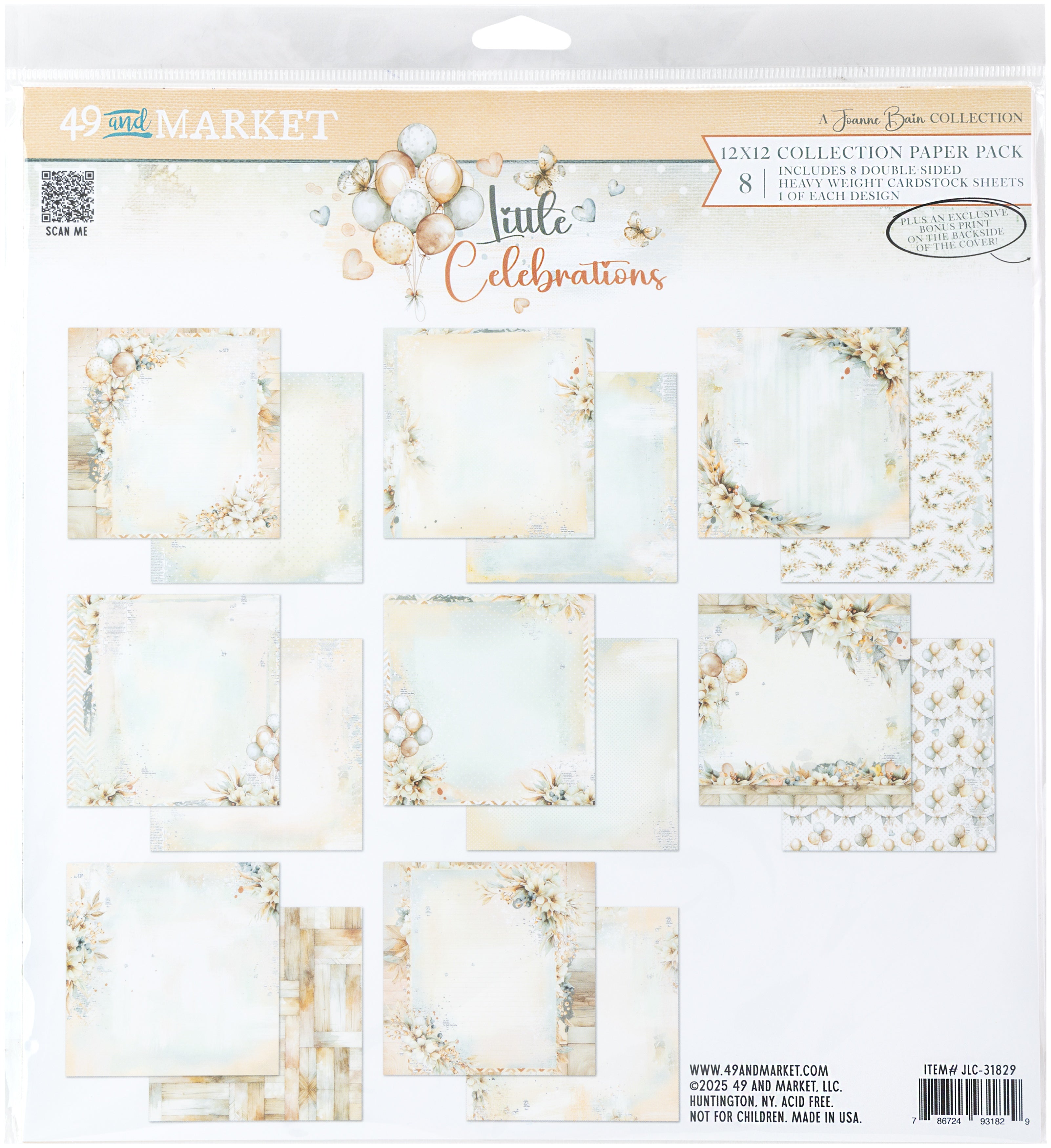 49 and Market - Little celebrations Collection -   12 x 12"