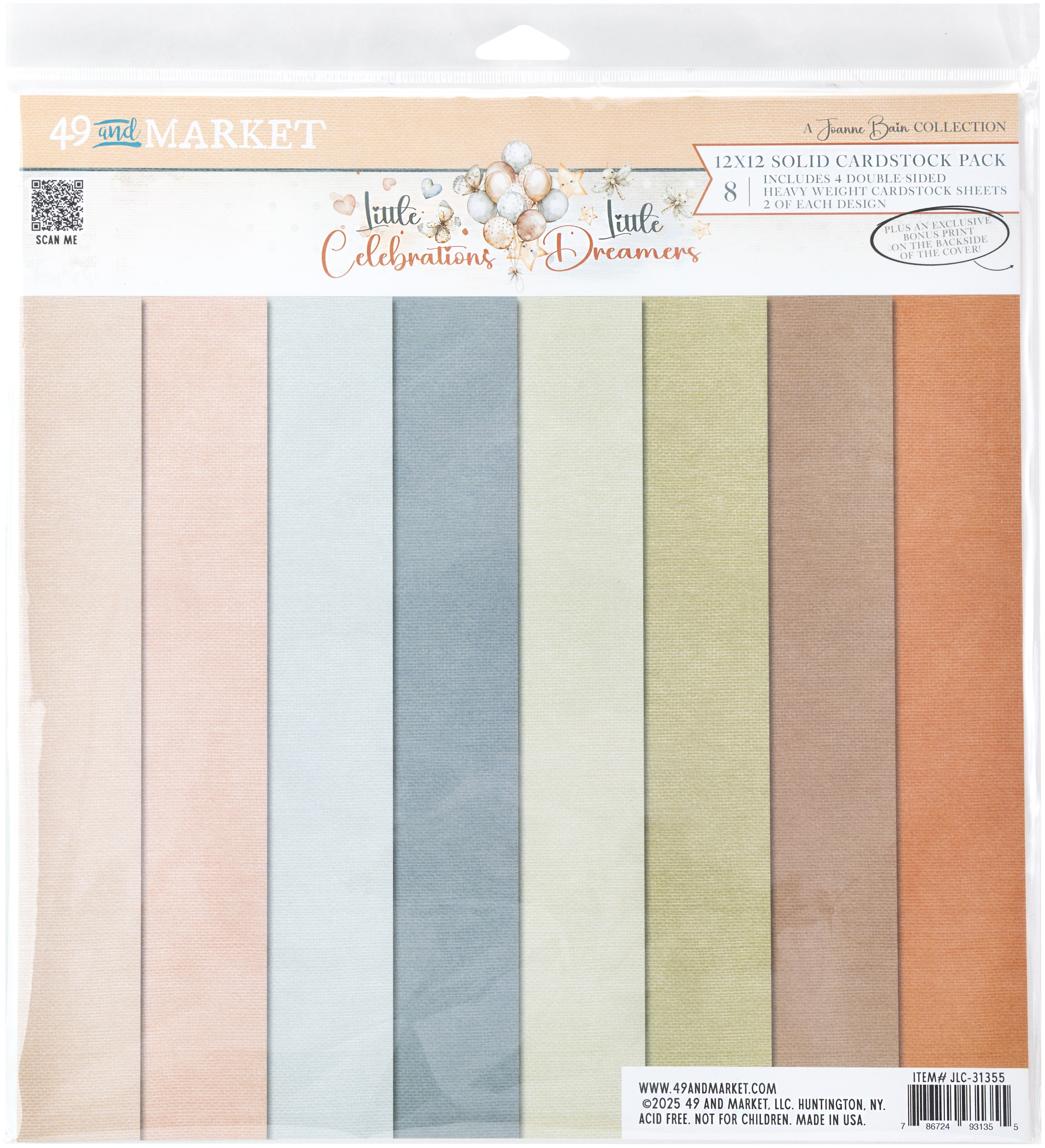 49 and Market - Little dreamer/Little celebrations - Solids Collection Pack - 12 x 12"
