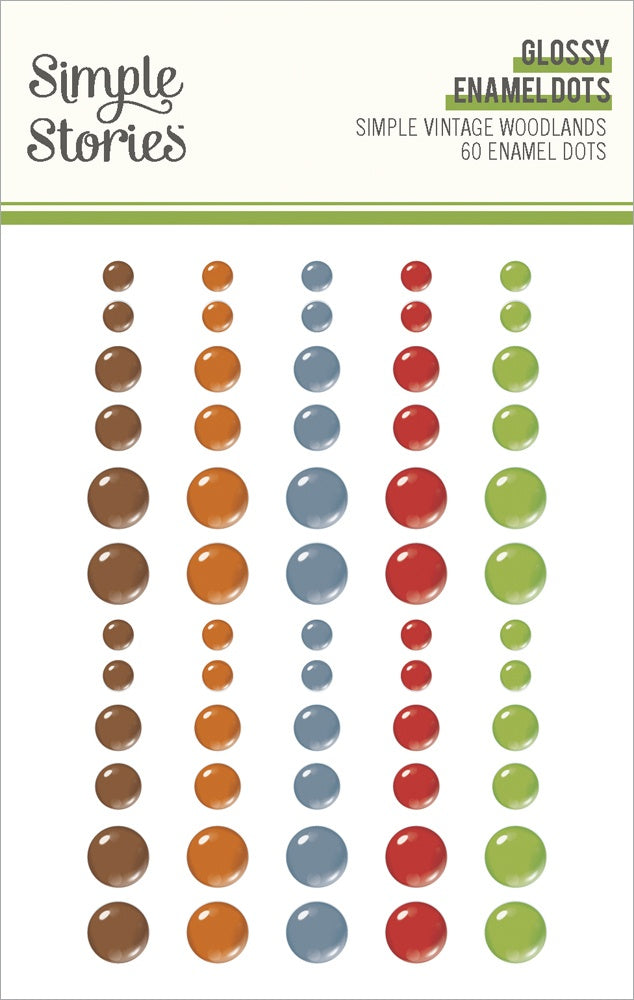 Simple Stories - Woodlands - Glossy Enamel Dots