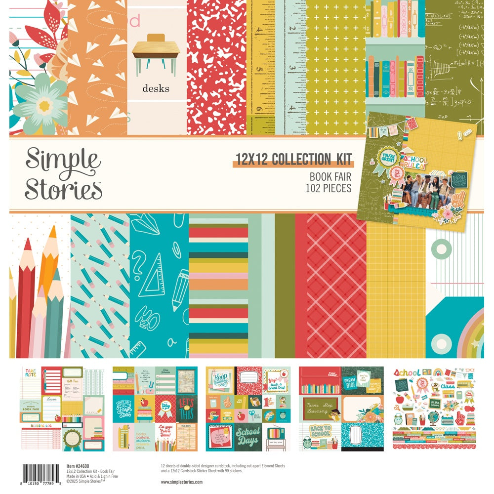 Simple Stories - Book Fair - Collection Kit  - 12 x 12"