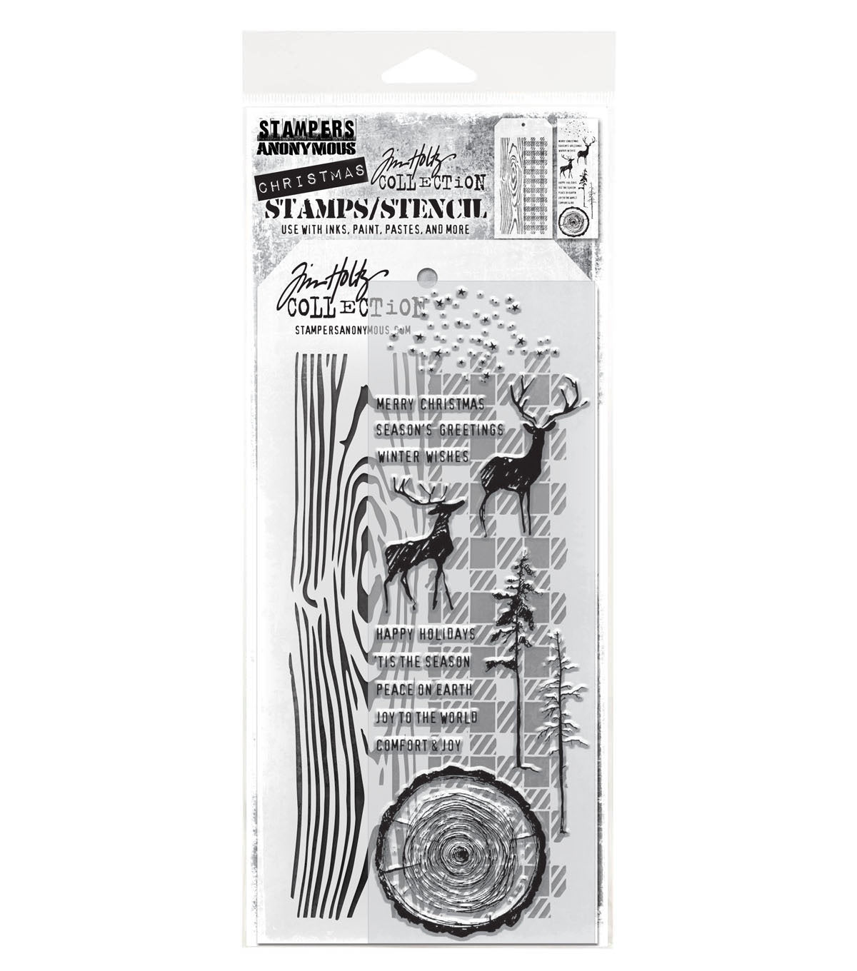Tim Holtz - Mixed Media Set - Stamp/Stencil - Great Outdoors