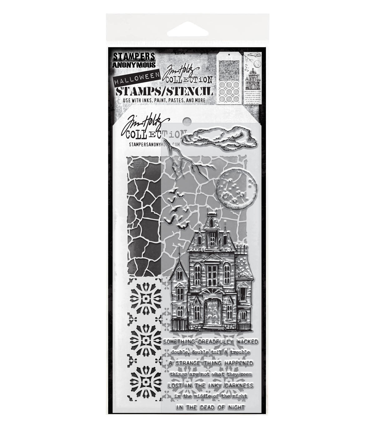 Tim Holtz - Mixed Media Set - Stamp/Stencil - Sketch Manor