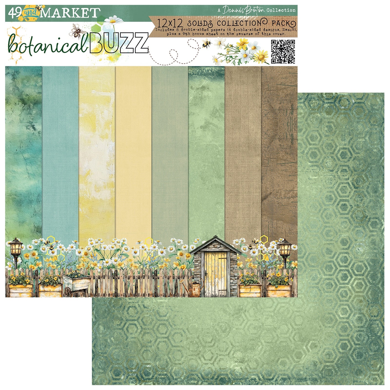 49 and Market - Botanical Buzz - Solids Collection Pack - 12 x 12"