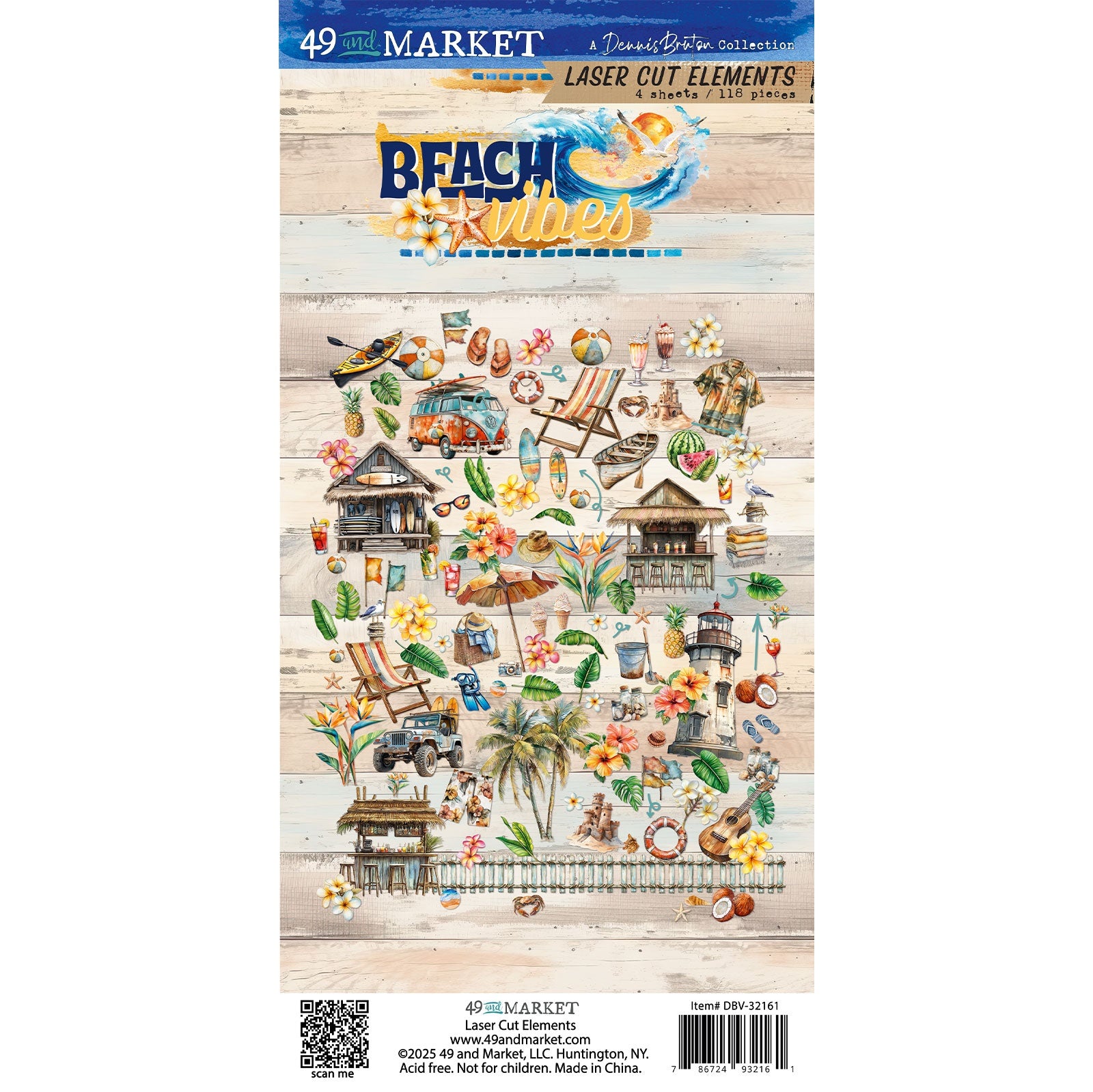49 and Market - Beach Vibes - Laser Cut Elements