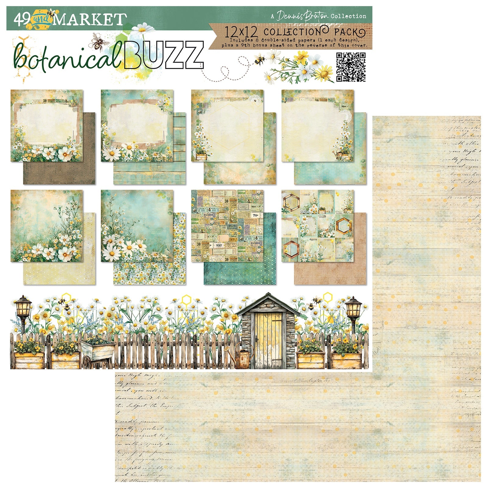 49 and Market - Botanical Buzz Collection -   12 x 12"