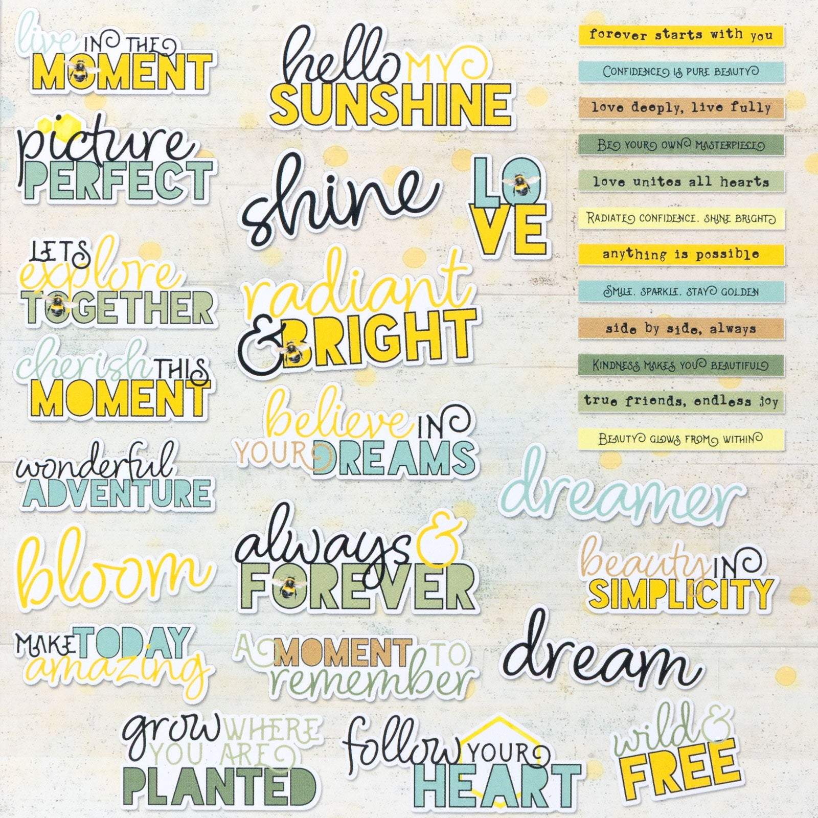 49 and Market - Botanical Buzz - Chipboard Words