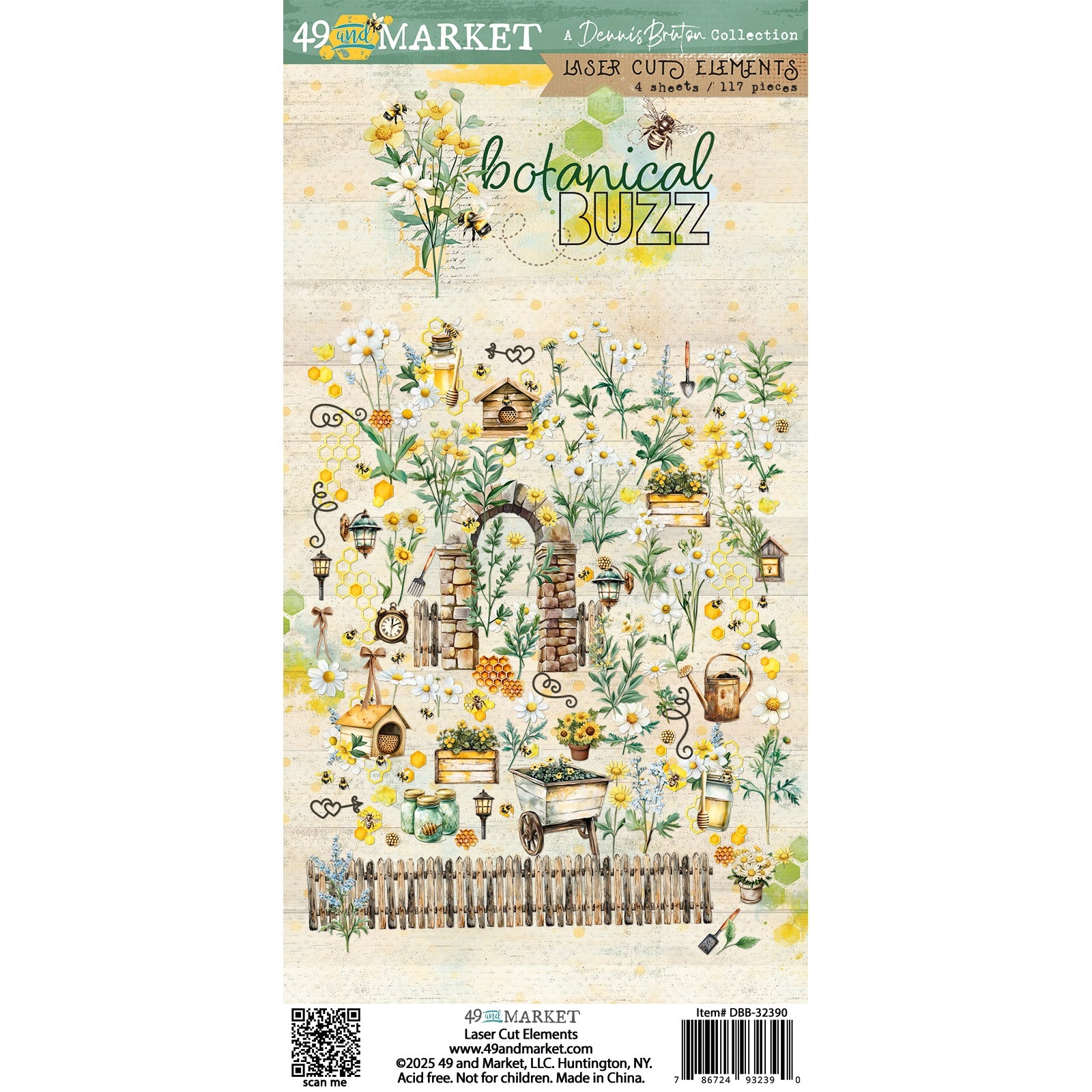 49 and Market - Botanical Buzz- Laser Cut Elements